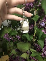 Adorable Cat Keychain Hand-Carved Svn Futures 