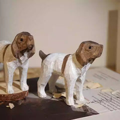 Side view of beagle dog figurine