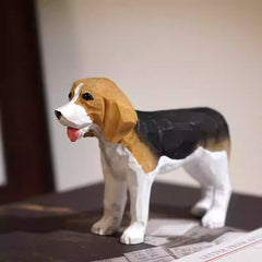 Black beagle dog figurine