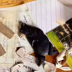 Black bear wooden fridge magnet