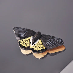 Black butterfly wooden fridge magnet