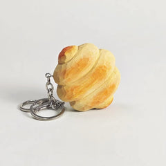 Bread wooden keychain
