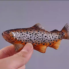 British trout wooden fridge magnet