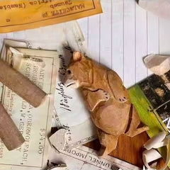 Brown bear wooden fridge magnet