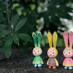 Colorful Easter Bunny Figurines Hand-Painted Svn Futures 