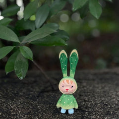 Colorful Easter Bunny Figurines Hand-Painted Svn Futures 