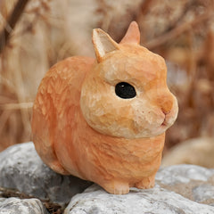 Custom rabbit wooden figurine