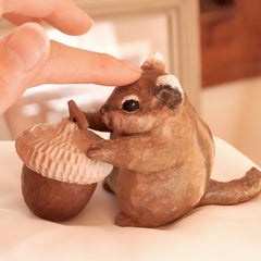 Custom squirrel wooden figurine