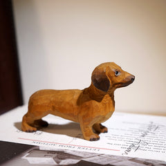 Side view of dachshund figurine