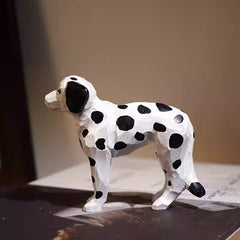Side view of dalmatian figurine
