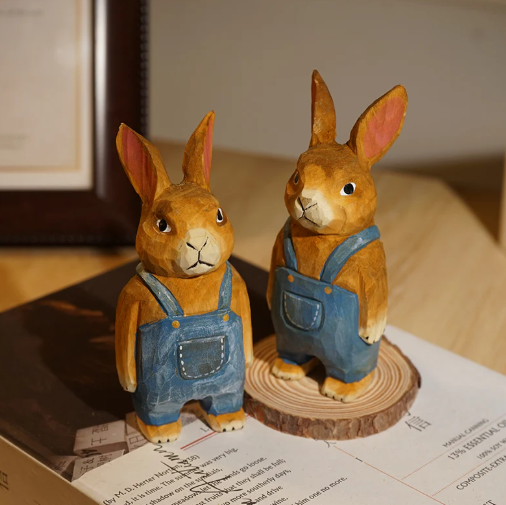 Denim Bunny Figurine