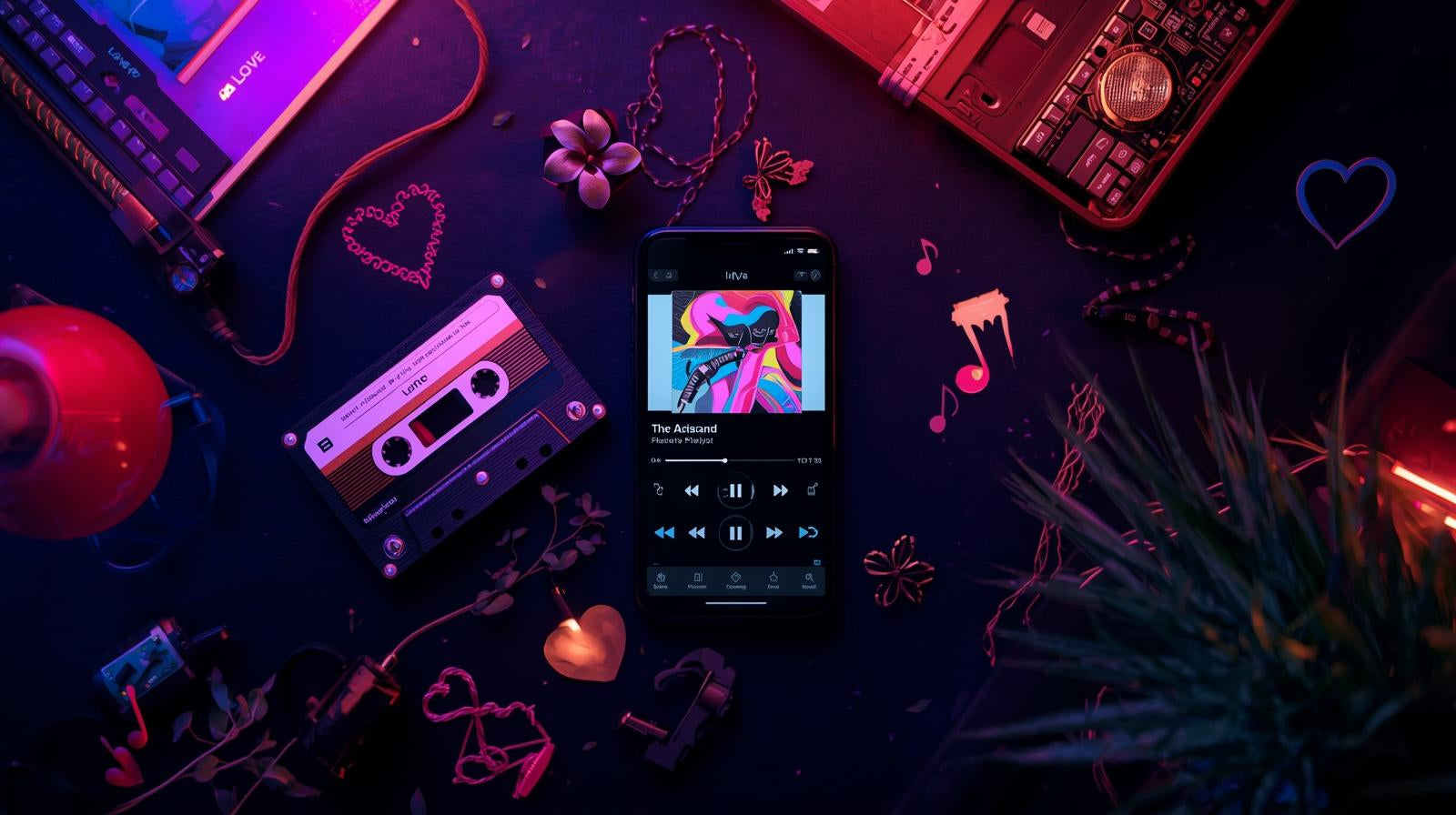 Digital mixtape concept art