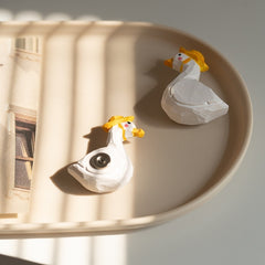 Duck wooden fridge magnets set of 2