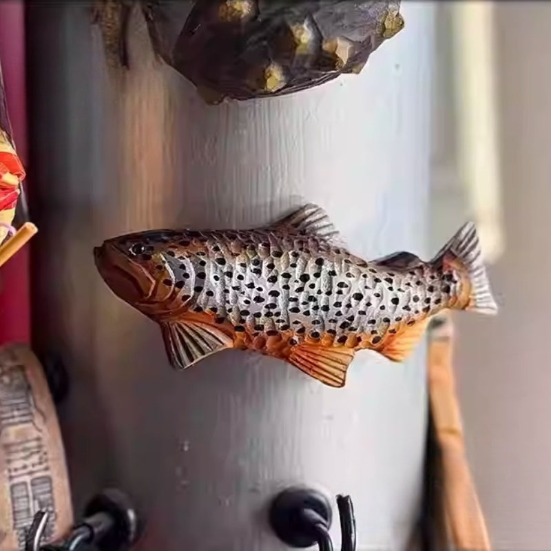 Fish wooden fridge magnet