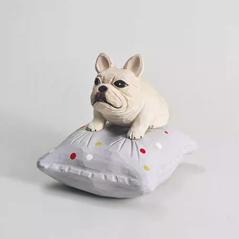 French bulldog figurine on cushion base