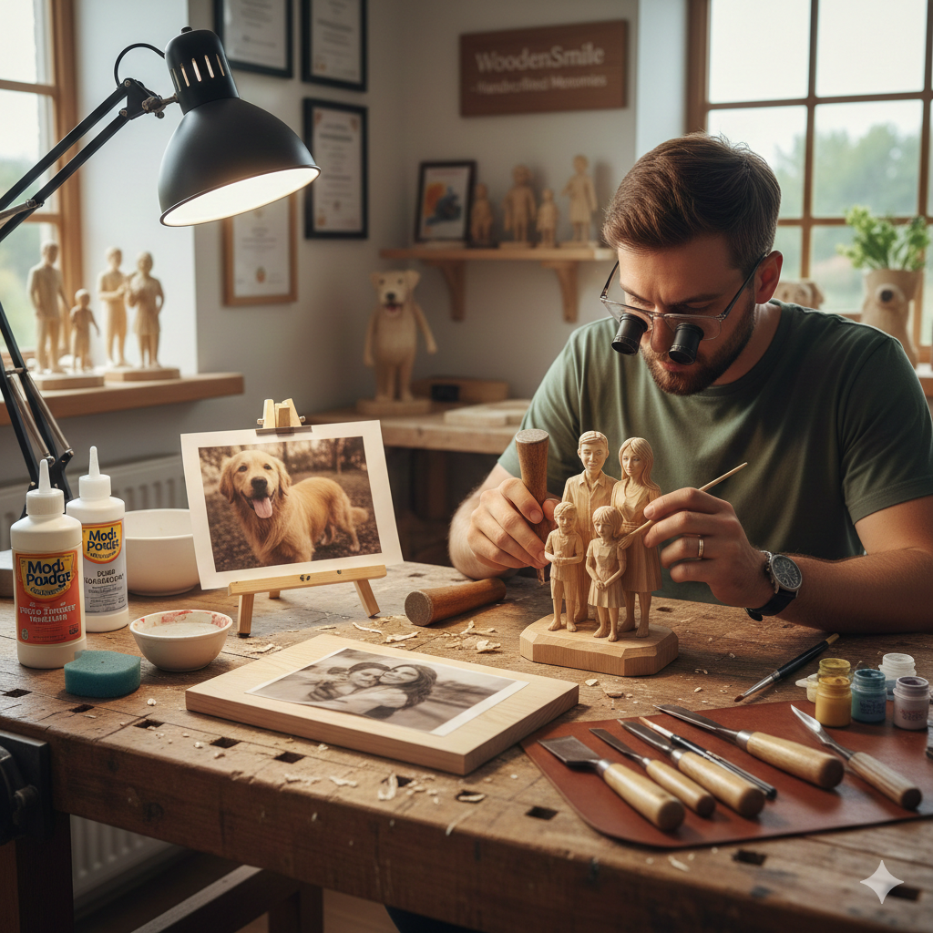 How to hand-carve a photo into wood