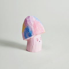 Hypno-shroom wooden figure side view