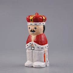 hand carved wooden nutcracker figurine front view
