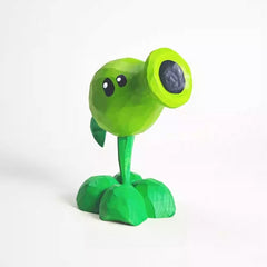Peashooter wooden figure angled display