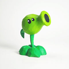 Peashooter wooden figure front view