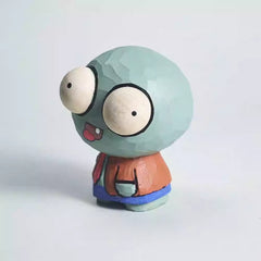 Side view of chibi Plants vs. Zombies zombie wooden collectible