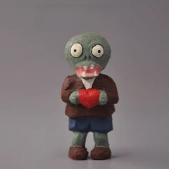 Plants vs. Zombies zombie with heart wooden figure, front view