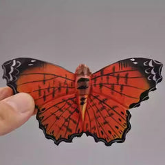 Red butterfly wooden fridge magnet