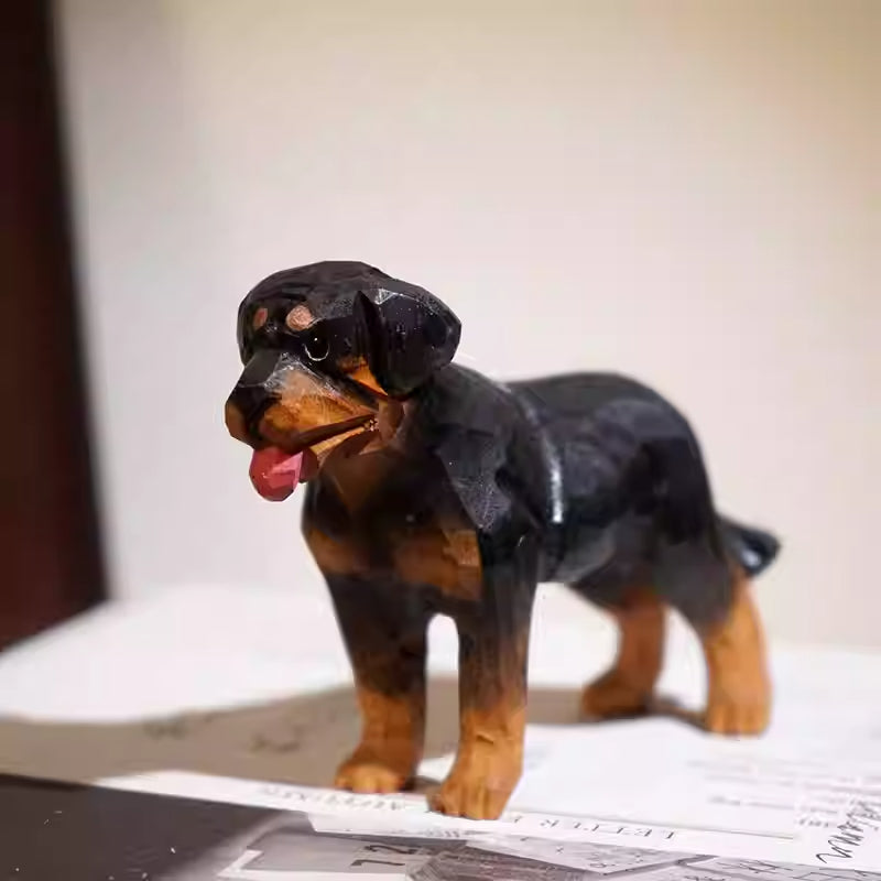Rottweiler wooden figurine