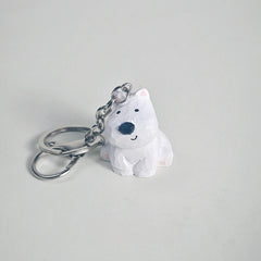 Westie Dog Keychain Hand-Carved Svn Futures 