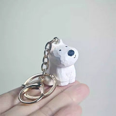 Westie Dog Keychain Hand-Carved Svn Futures 