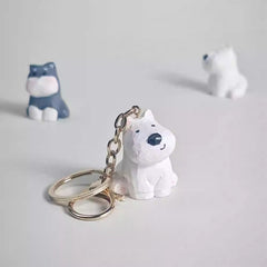 Westie Dog Keychain Hand-Carved Svn Futures 