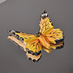 Yellow butterfly wooden fridge magnet