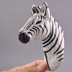 Zebra fridge magnet side view