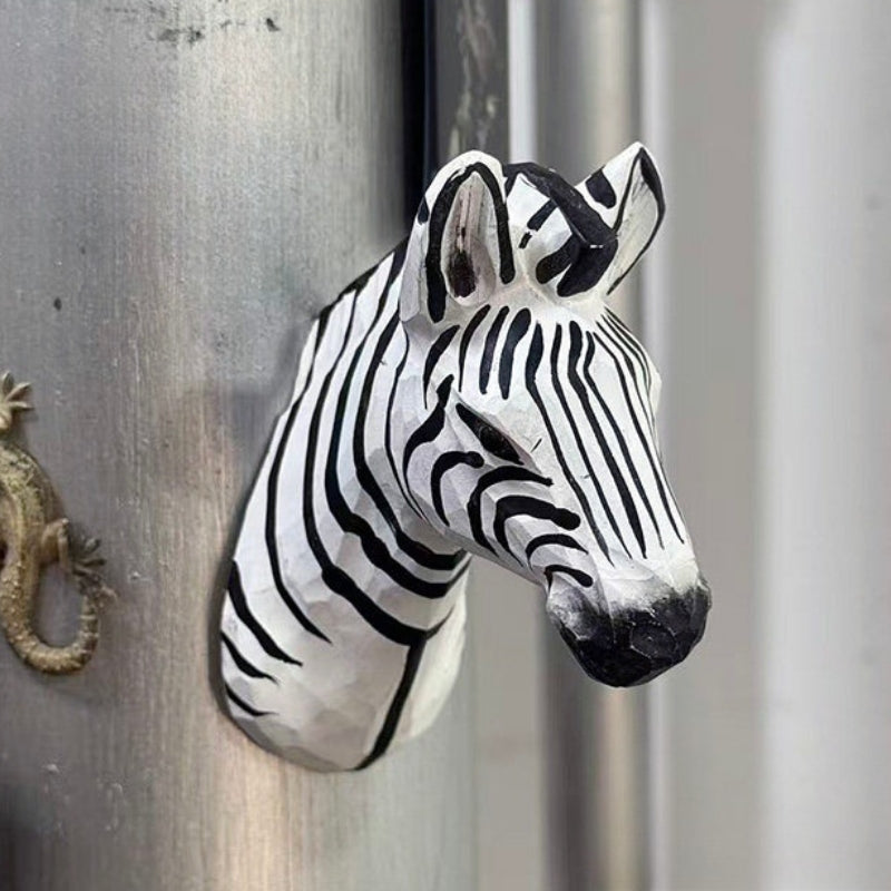 Zebra wooden fridge magnet